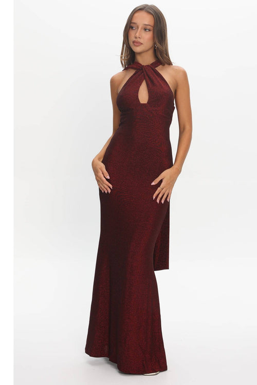 Twisted Halter Maxi Dress - view 5
