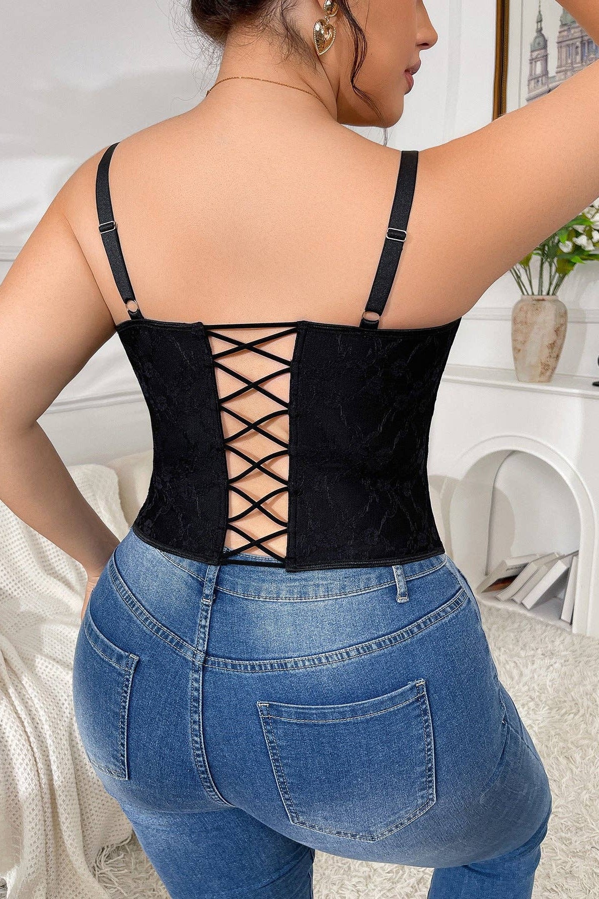 Sexy Lace Corset Top for Plus Size Women - view 6