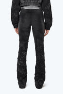Smoke Rise High Rise Side Pinching Stacked Pants - Derby Black - view 3