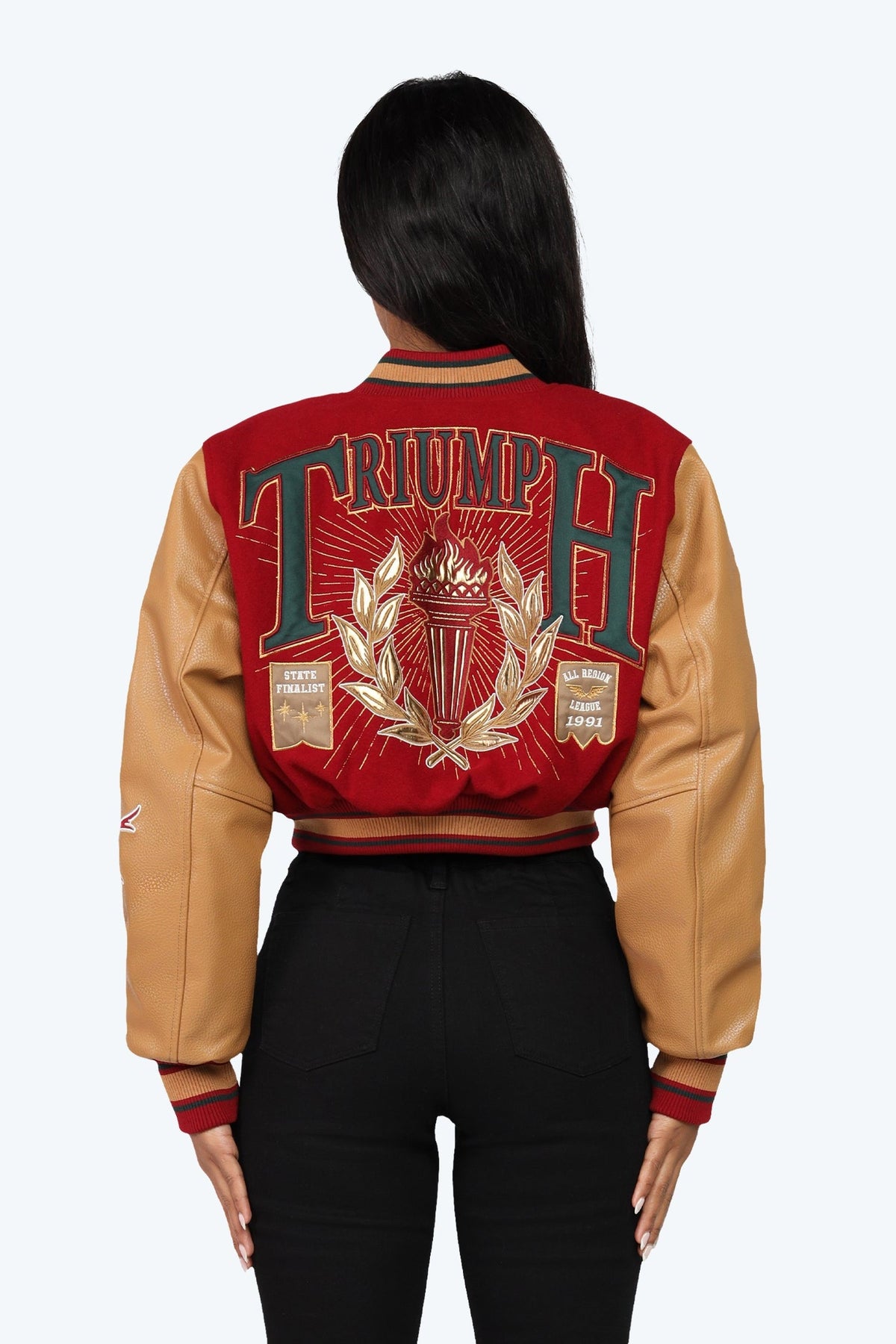 Smoke Rise Varsity Cropped Fit Jacket