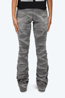 Smoke Rise High Rise Cargo Stack Jeans - Twinkle Grey - view 3
