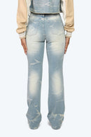 Smoke Rise High Rise Rhinestone Stacked Jeans - Modena Blue - view 4