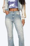 Smoke Rise High Rise Rhinestone Stacked Jeans - Modena Blue - view 5