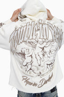 Smoke Rise Trouble In Peace Zip Up Hoodie - Ecru - view 7