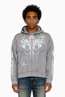Smoke Rise Airbrush Momentum Hoodie - Frost Grey