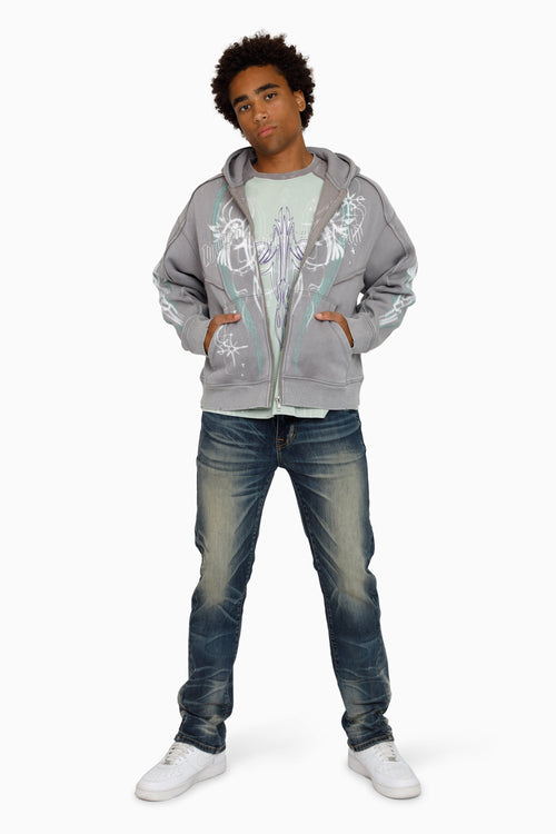 Smoke Rise Airbrush Momentum Hoodie - Frost Grey - view 4
