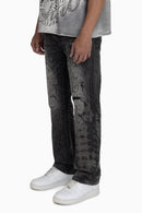 Smoke Rise Sanity Python Jeans - Fossil Black - view 2