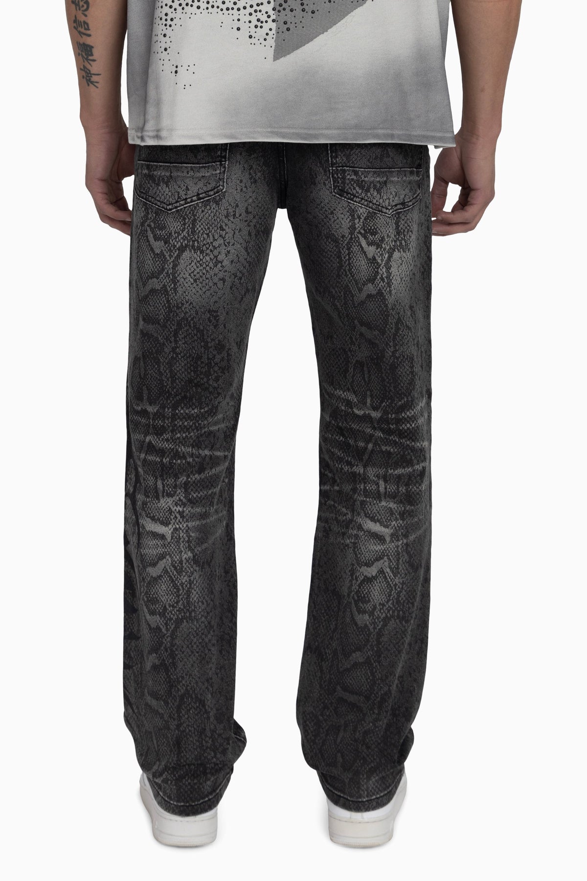 Smoke Rise Sanity Python Jeans - Fossil Black - view 3