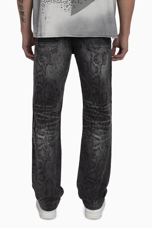 Smoke Rise Sanity Python Jeans - Fossil Black - view 3
