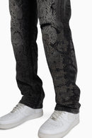 Smoke Rise Sanity Python Jeans - Fossil Black - view 7