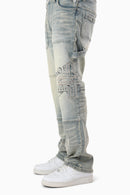 Smoke Rise Blessed With Faith Carpenter Overall - Bergamo Blue - view 7