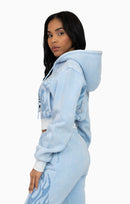 Smoke Rise Sparkly Zip-Up Hoodie Blue Bell - view 2