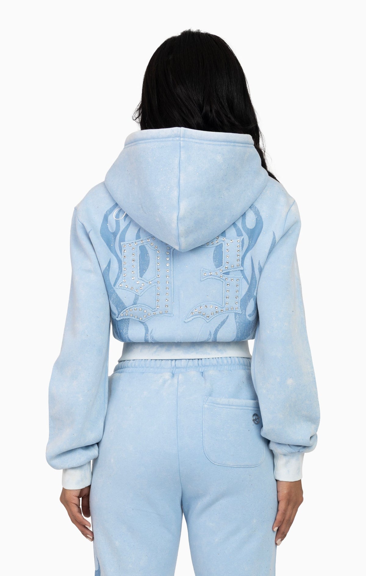 Smoke Rise Sparkly Zip-Up Hoodie Blue Bell - view 3