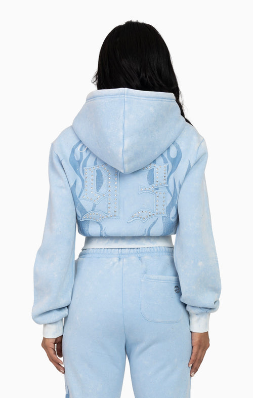 Smoke Rise Sparkly Zip-Up Hoodie Blue Bell - view 3