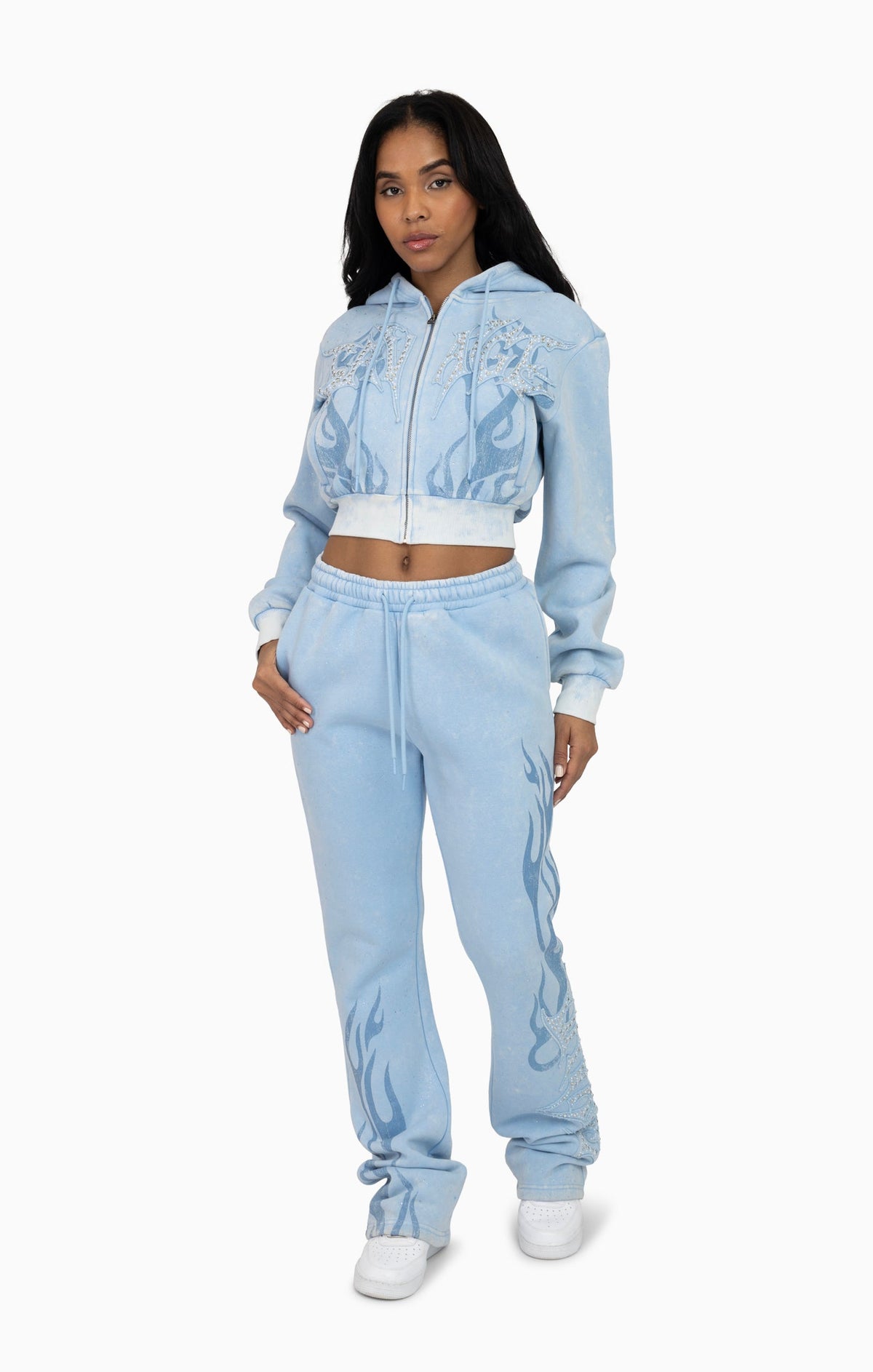 Smoke Rise Sparkly Zip-Up Hoodie Blue Bell - view 5