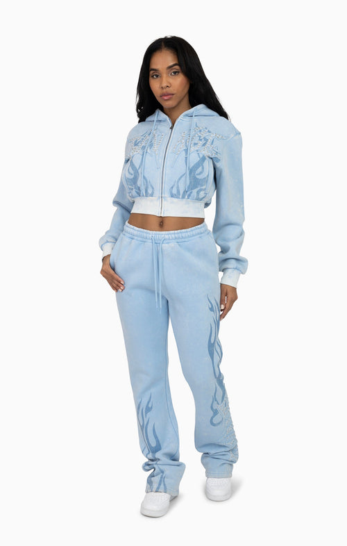 Smoke Rise Sparkly Zip-Up Hoodie Blue Bell - view 5