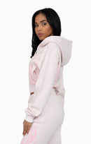 Smoke Rise Sparkly Zip Up Hoodie - Cradle Pink - view 2