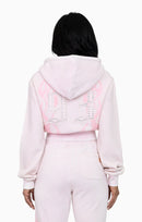 Smoke Rise Sparkly Zip Up Hoodie - Cradle Pink - view 3