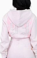 Smoke Rise Sparkly Zip Up Hoodie - Cradle Pink - view 7