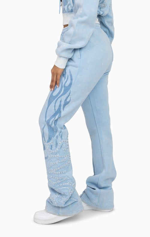 Smoke Rise Sparkly Fleece Pants - Blue Bell - view 3
