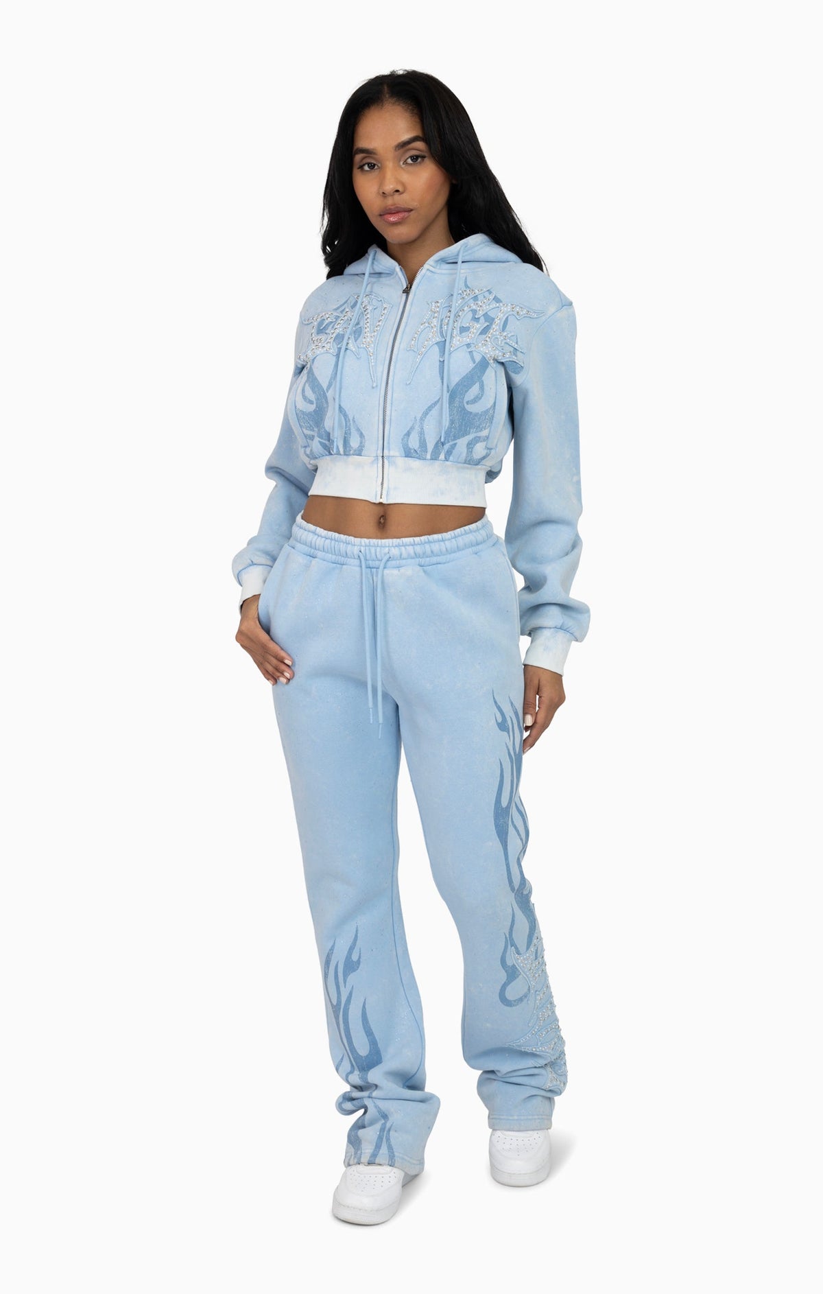 Smoke Rise Sparkly Fleece Pants - Blue Bell - view 5