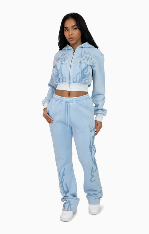 Smoke Rise Sparkly Fleece Pants - Blue Bell - view 5