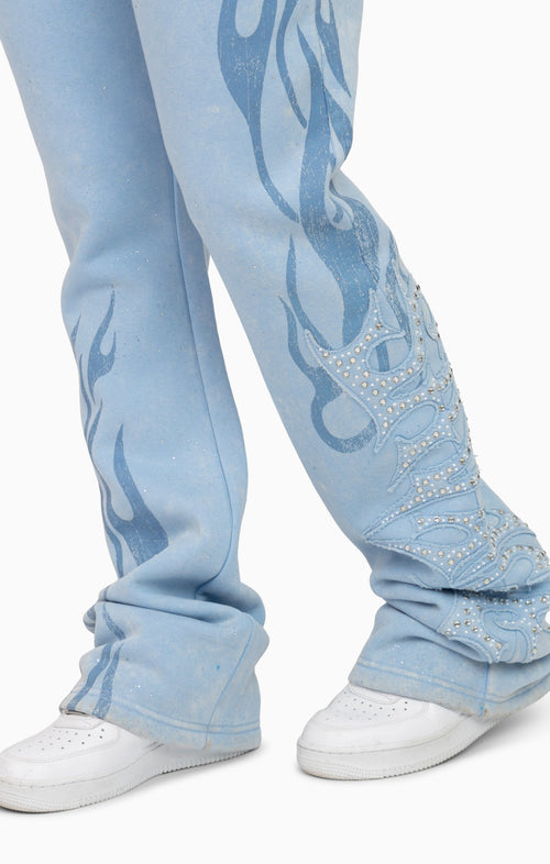 Smoke Rise Sparkly Fleece Pants - Blue Bell - view 8