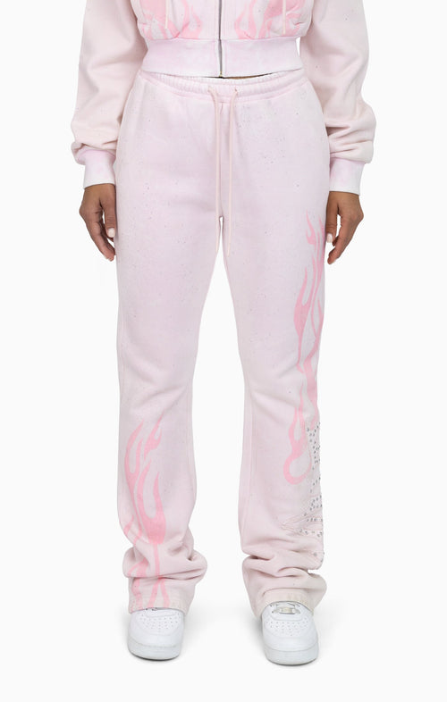 Smoke Rise Sparkly Fleece Pants - Cradle Pink - view 2