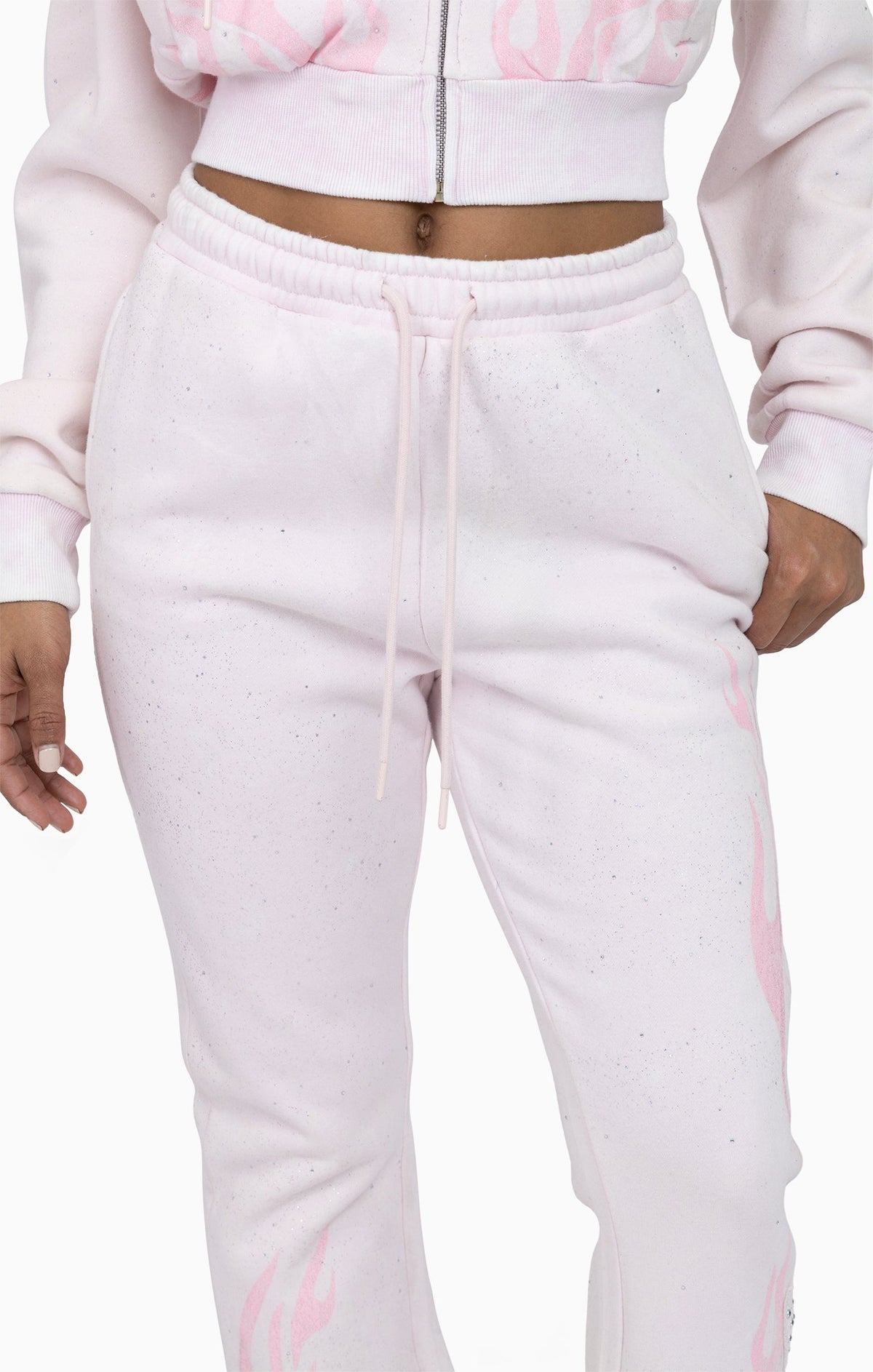 Smoke Rise Sparkly Fleece Pants - Cradle Pink - view 6