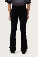 Smoke Rise High Rise Stacked W/ Pinching Jeans - Deep Black - view 4