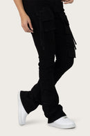 Smoke Rise High Rise Stacked W/ Pinching Jeans - Deep Black - view 8