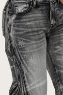 Smoke Rise Printed Wide Leg Jeans - Crystal Black - view 6