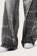 Smoke Rise Printed Wide Leg Jeans - Crystal Black - view 7