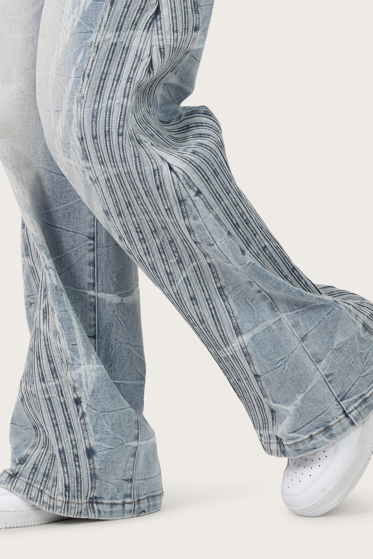 Smoke Rise Printed Wide Leg Jeans - Romero Blue - view 7