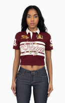 Smoke Rise Patched Embroidered Polo Shirt - Rum Raisin