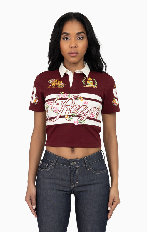 Smoke Rise Patched Embroidered Polo Shirt - Rum Raisin