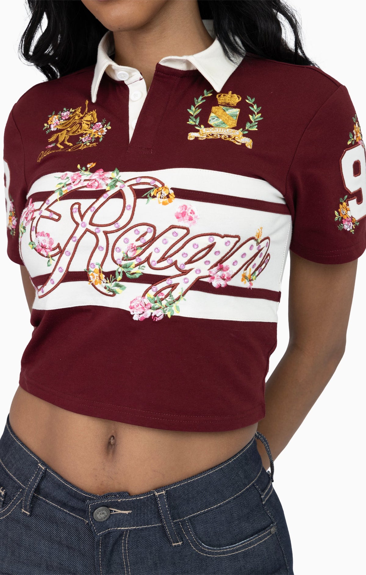 Smoke Rise Patched Embroidered Polo Shirt - Rum Raisin - view 6