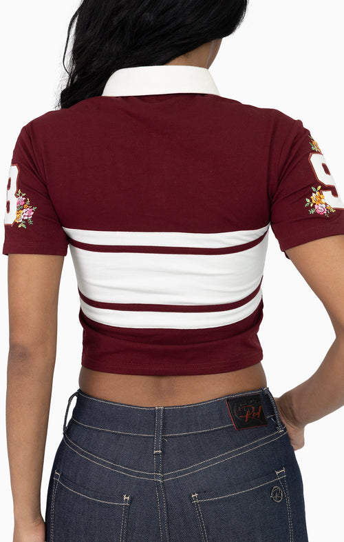 Smoke Rise Patched Embroidered Polo Shirt - Rum Raisin - view 7
