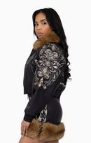 Smoke Rise Python Patch PU Jacket - Black - view 2