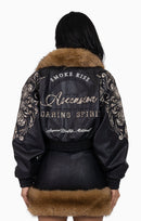 Smoke Rise Python Patch PU Jacket - Black - view 3