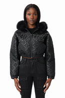 Smoke Rise Quilted PU Jacket - Black