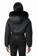Smoke Rise Quilted PU Jacket - Black - view 3