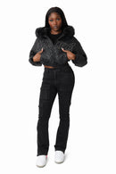 Smoke Rise Quilted PU Jacket - Black - view 5