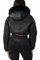 Smoke Rise Quilted PU Jacket - Black - view 8