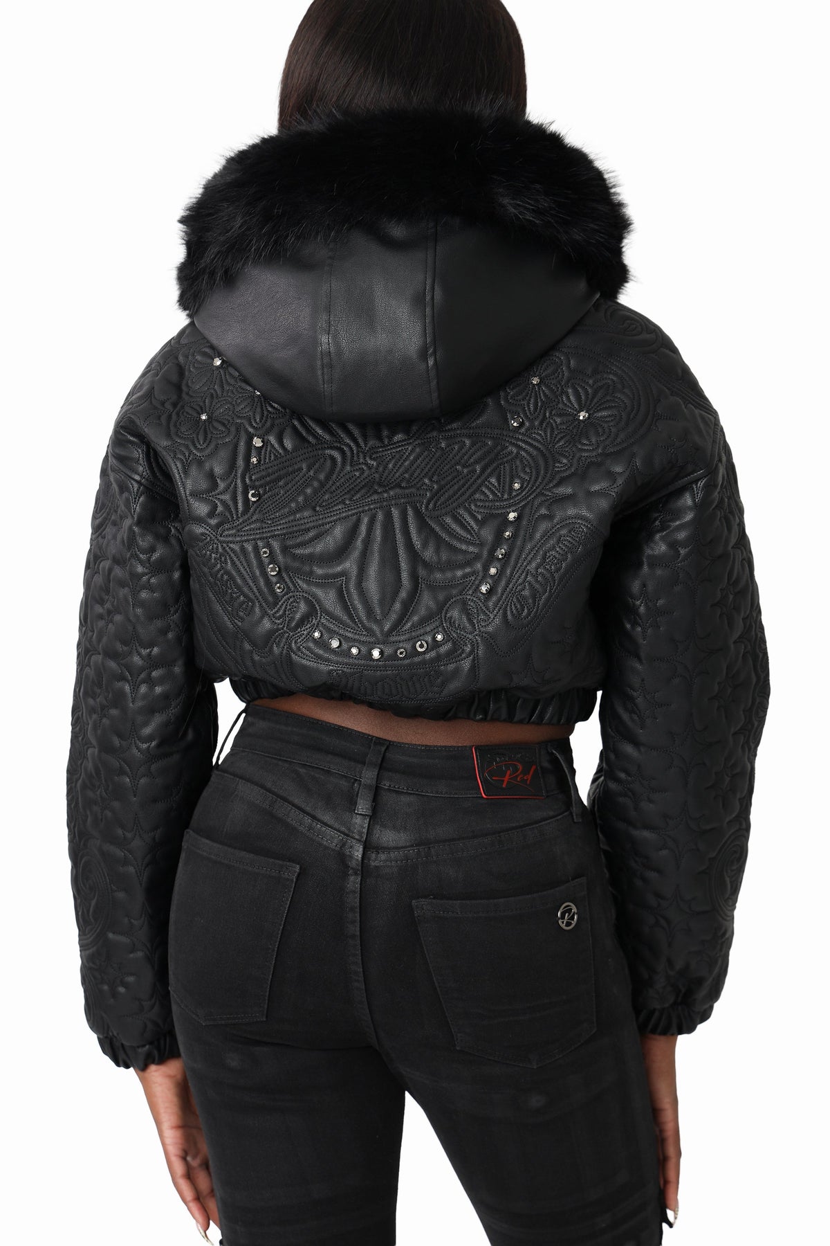Smoke Rise Quilted PU Jacket - Black - view 8