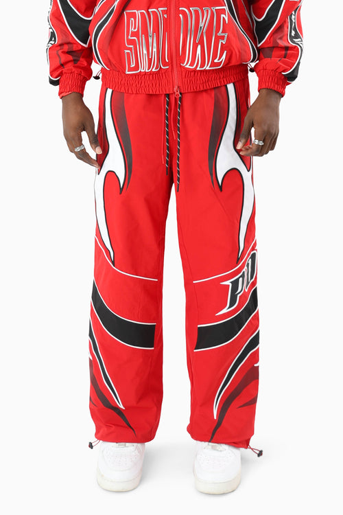 Smoke Rise Windbreaker Pants - True Red
