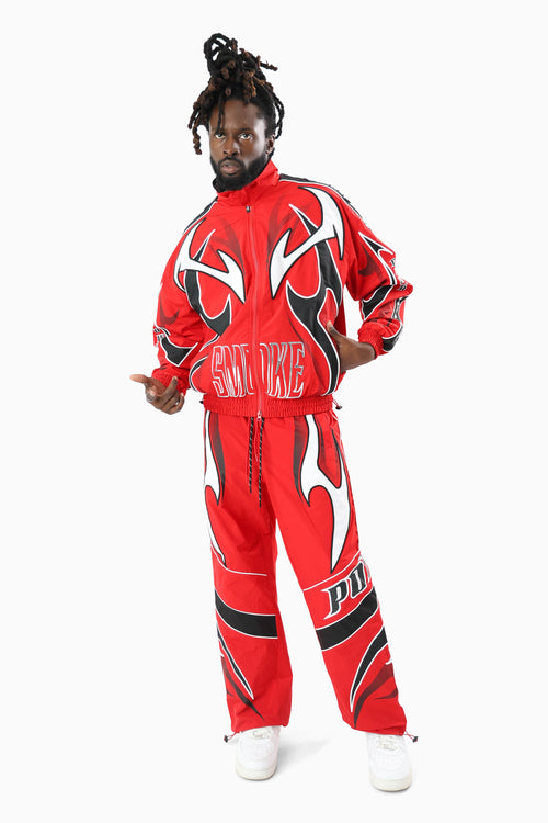 Smoke Rise Windbreaker Pants - True Red - view 4