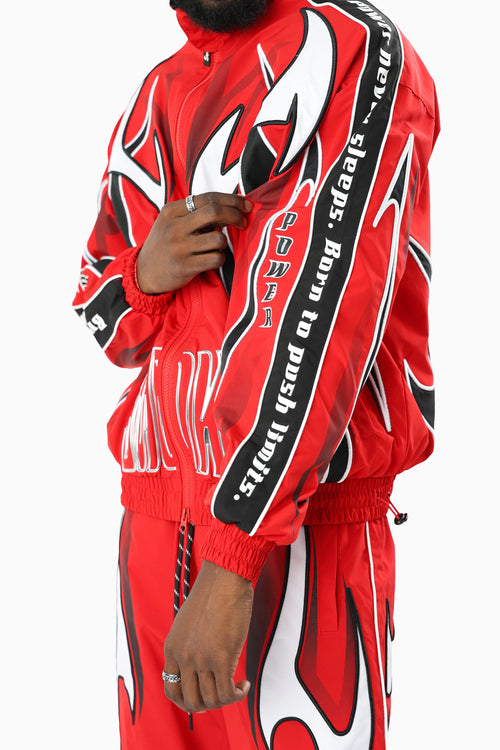 Smoke Rise Windbreaker Jacket - True Red - view 7