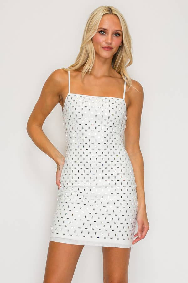 Rhinestone Embellished Mini — view 3
