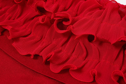 Micro Pleated Ruffle Off Shoulder Top — view 4